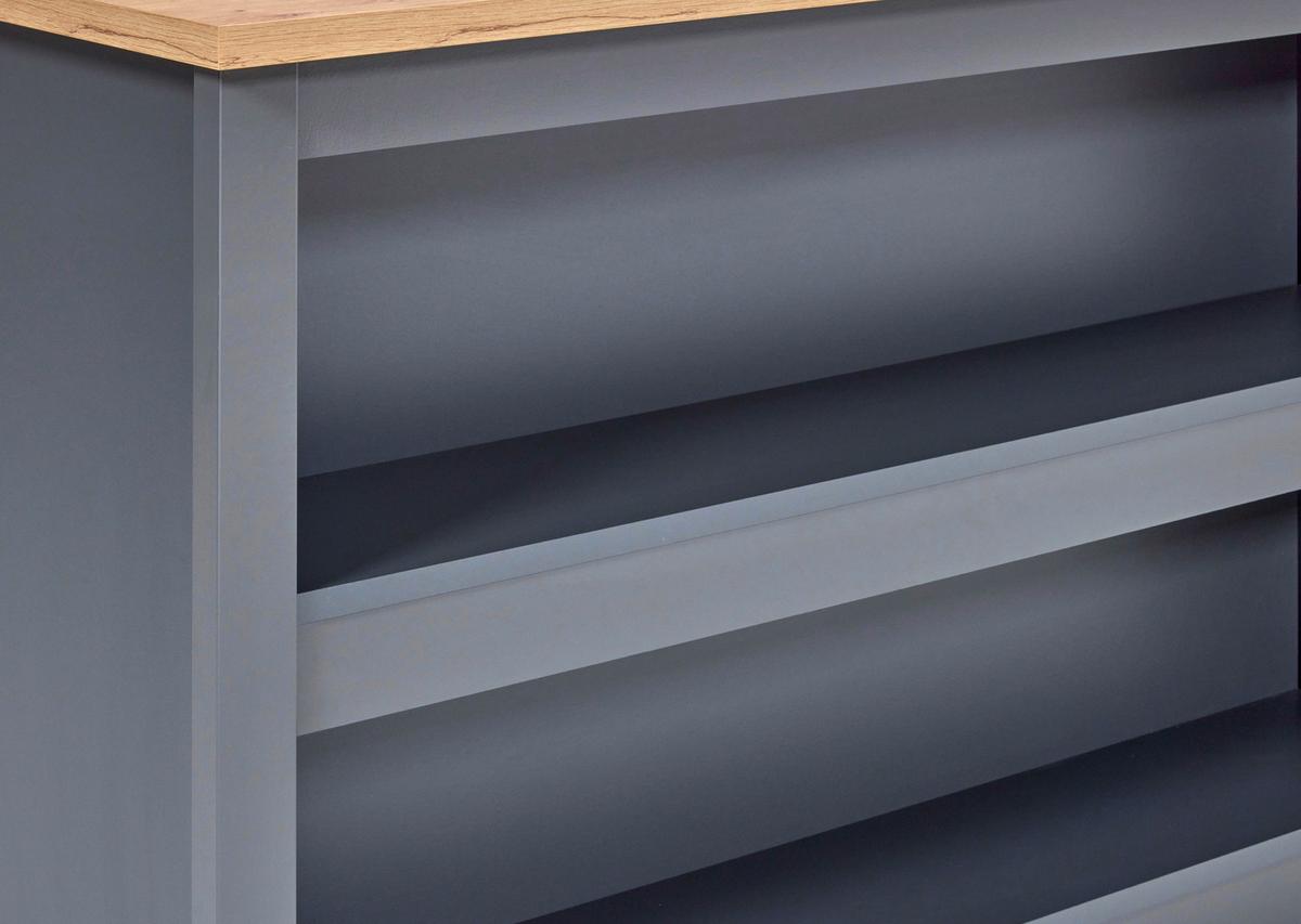 Kücheninsel Venet, Anthrazit/Artisan Eiche - Anthrazit/Eiche Artisan, MODERN, Holzwerkstoff (124/91,5/75cm) - Mömax