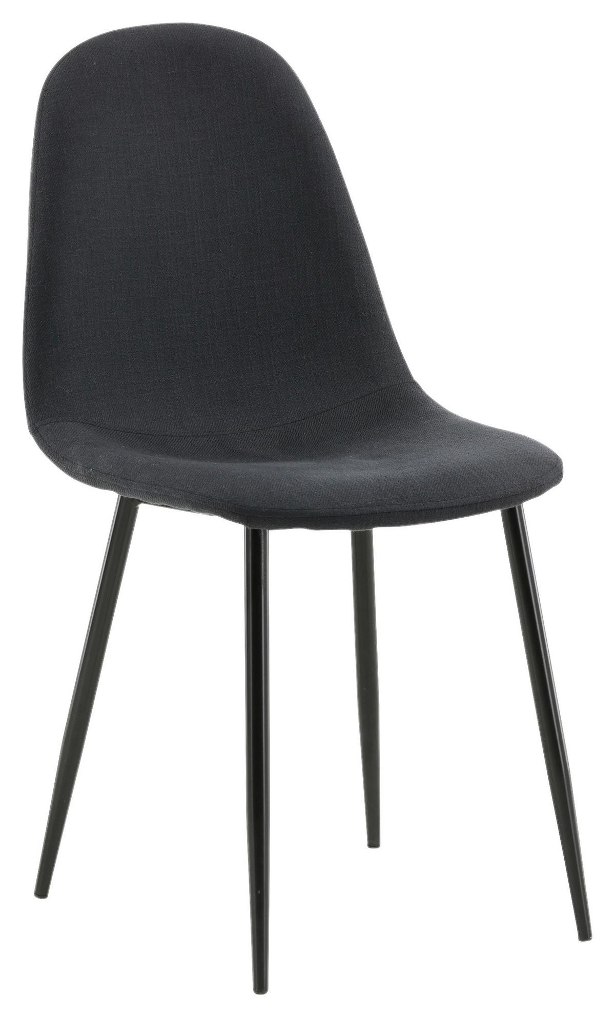 STUHL-SET POLAR - Schwarz, Design, Textil/Metall (44/87/53cm) - Livetastic