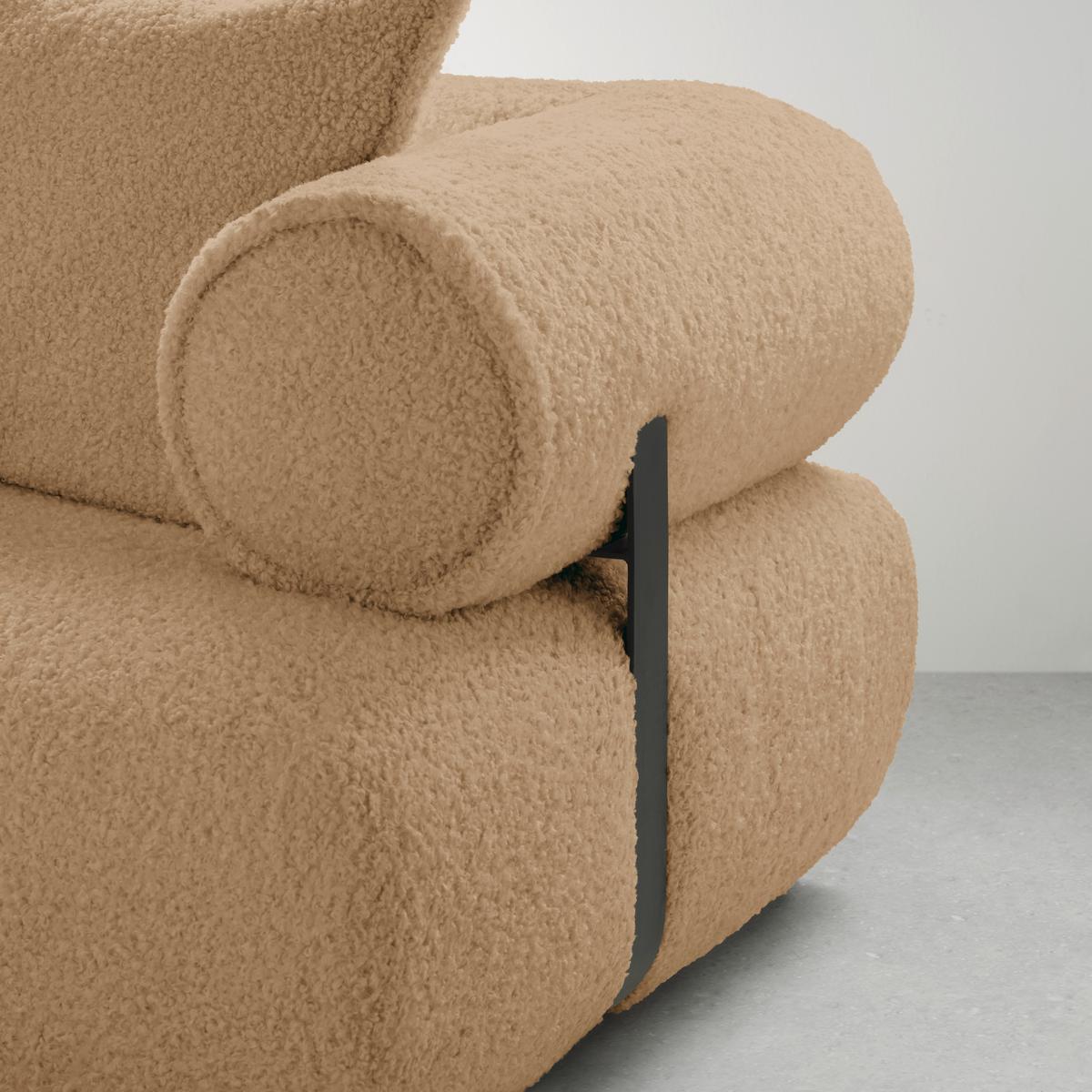 Wohnlandschaft Casimir Beige - Beige/Schwarz, LIFESTYLE, Kunststoff/Textil (180/310cm) - Premium Living