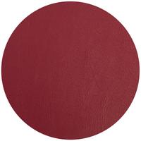 Tischset Jette Aus Leder Ø Ca. 40cm - Weinrot, Leder (40cm) - Premium Living