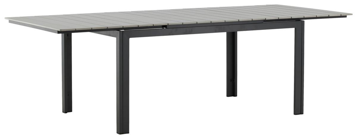 Gartentisch Levels ca. 160x100x75 cm Grau/Schwarz - Schwarz/Grau, KONVENTIONELL, Metall (160/100/75cm) - Gardenson