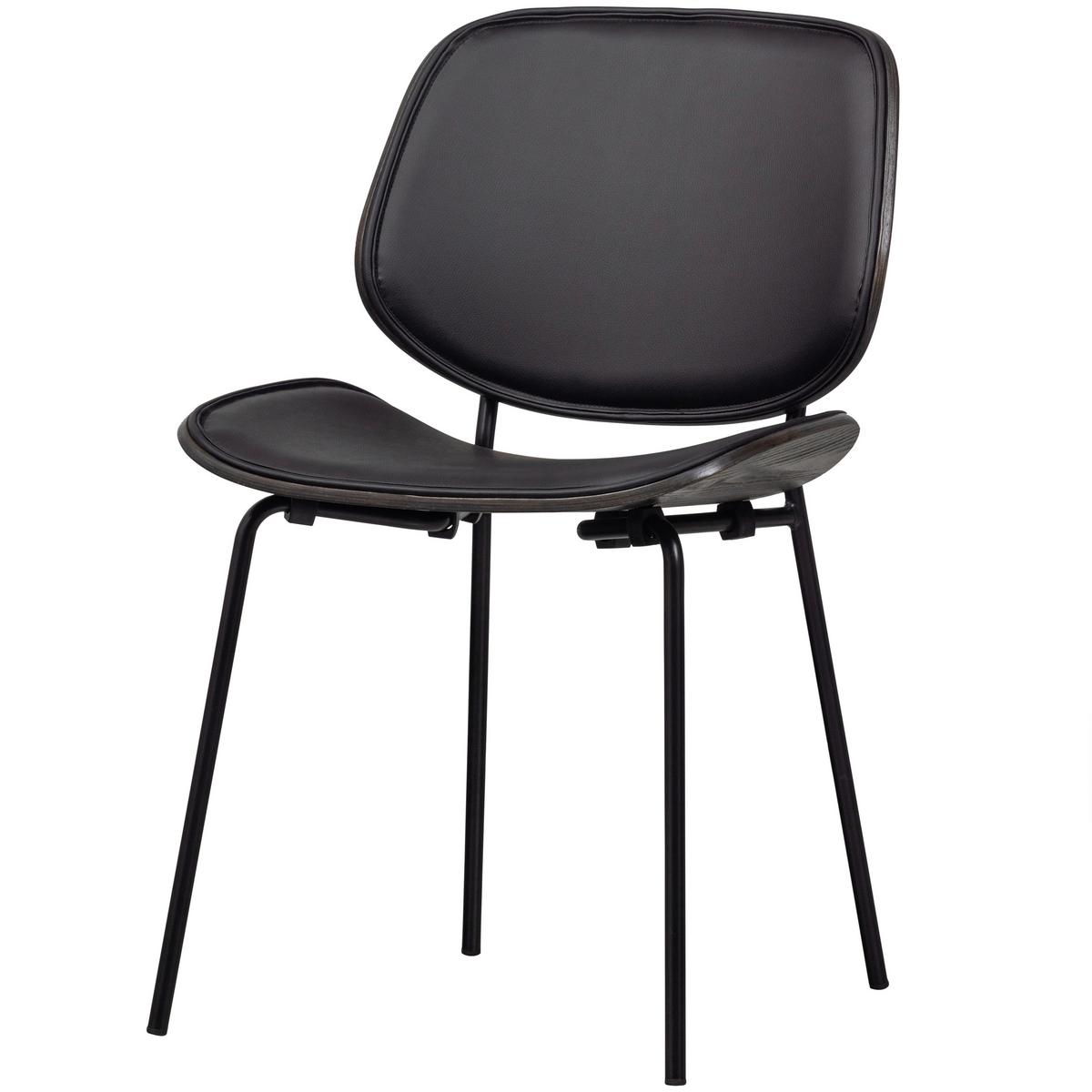 Stuhl-Set Close in Schwarz B: 49cm - Schwarz, MODERN, Holz/Textil (49/80/57cm) - Livetastic