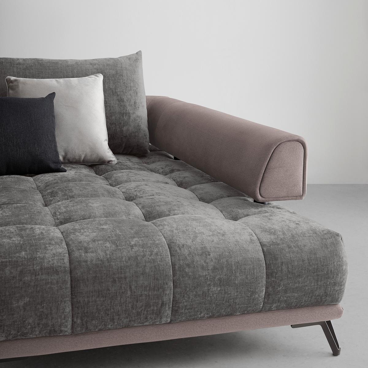 Ecksofa Morgan Grau - Schwarz/Grau, MODERN, Textil/Metall (262/184cm) - Mömax