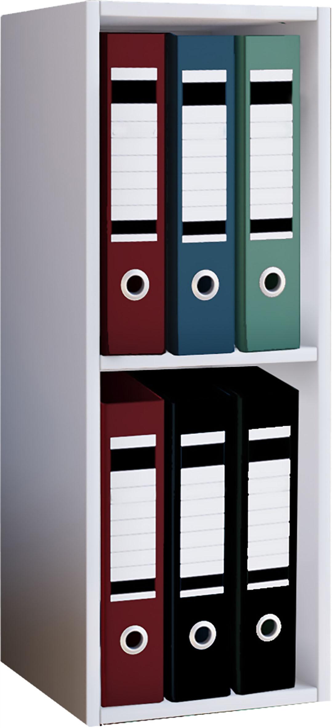 Pisarniški Regal Offas, Bela - bela, Design, leseni material (34/72/30cm) - MID.YOU