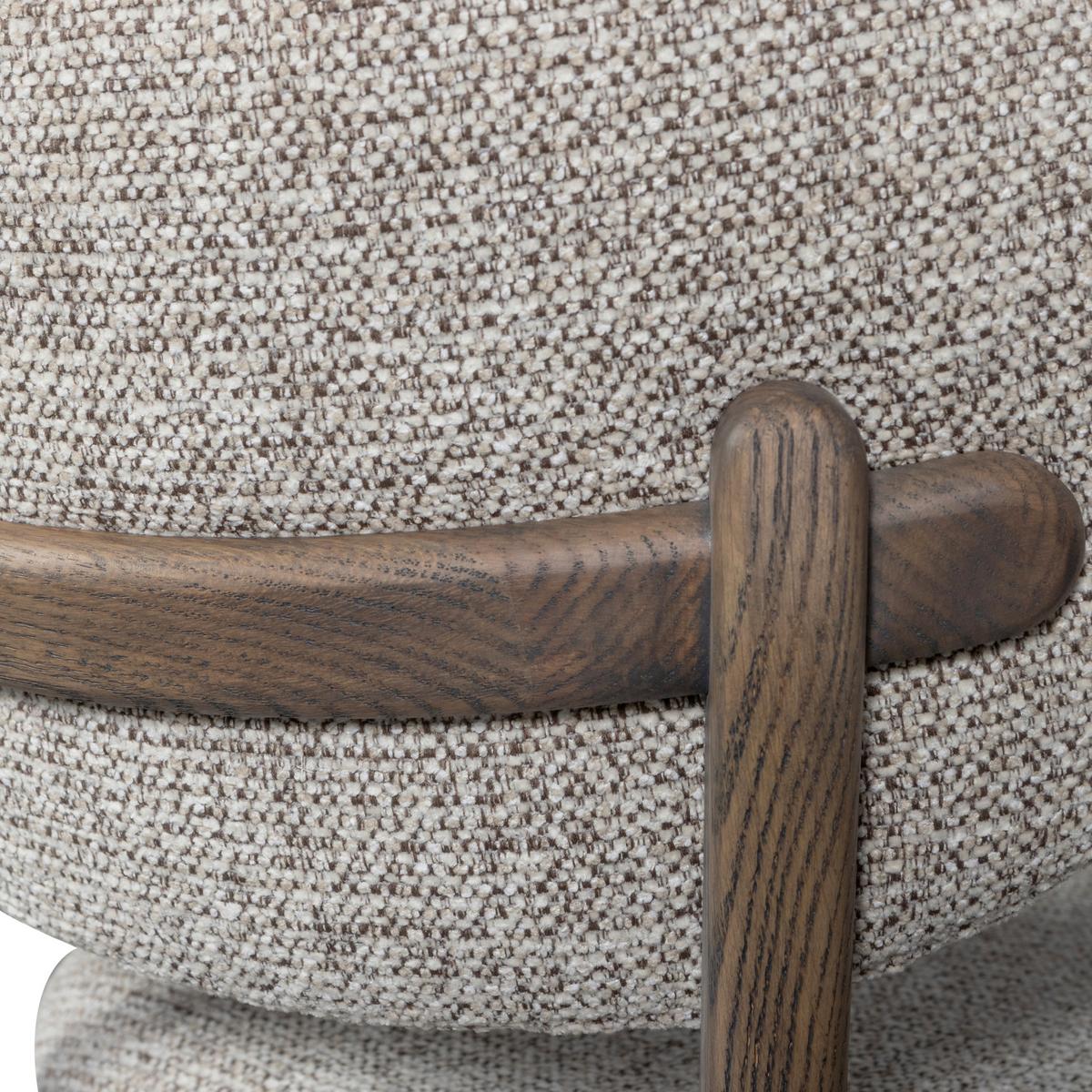 Stuhl-Set Udar 2er-Set Natur/Dunkelbraun - Dunkelbraun/Naturfarben, MODERN, Holz/Textil (51/82/60cm) - Livetastic