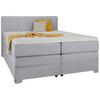 Boxspringbett Plura Hellgrau ca. 180x200cm - Chromfarben/Hellgrau, KONVENTIONELL, Holz/Holzwerkstoff (180/200cm) - Mömax