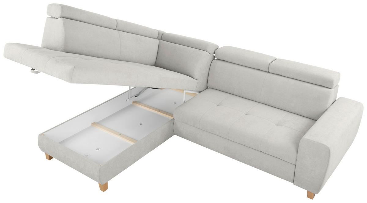 Kutna Garnitura Lugo - svijetlo siva, Moderno, drvo/metal (205/98/266cm) - Modern Living