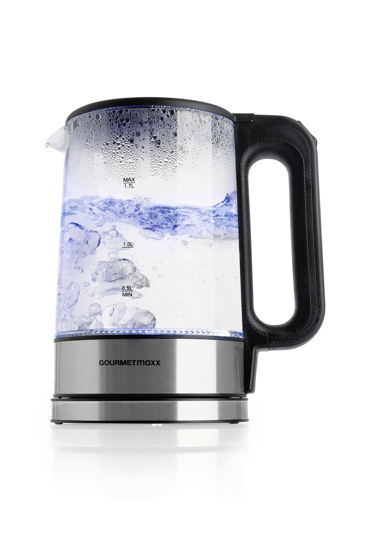 CZAJNIK ELEKTRYCZNY 12053 - kolor stalowy/czarny, Basics, tworzywo sztuczne/metal (21/15/24cm)