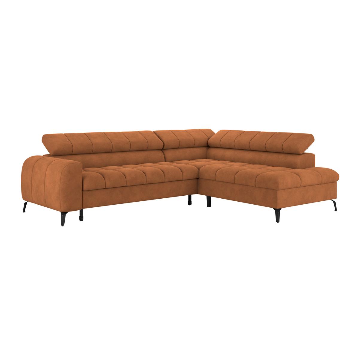 Kutna Garnitura Volf - boje hrđe/crna, Trend, tekstil/metal (261/203cm)
