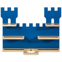 REGAŁ ŚCIENNY K011 - TREND - - kolor naturalny/niebieski, Trend, materiał drewnopochodny/drewno (56/43/15cm) - Ben'n'jen