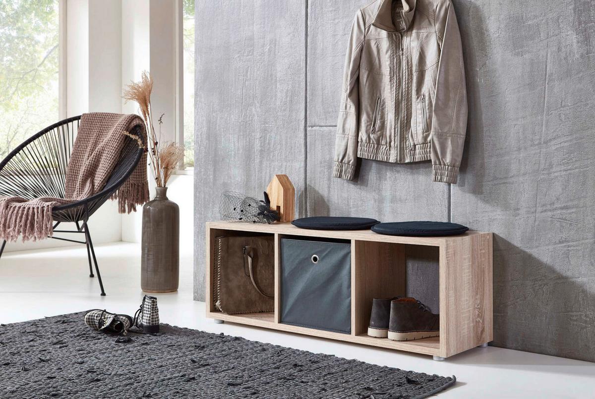 Standregal Nizza Typ 12 Eichefarben - Silberfarben/Sonoma Eiche, MODERN, Holzwerkstoff/Kunststoff (37,5/108,5/33cm) - MID.YOU