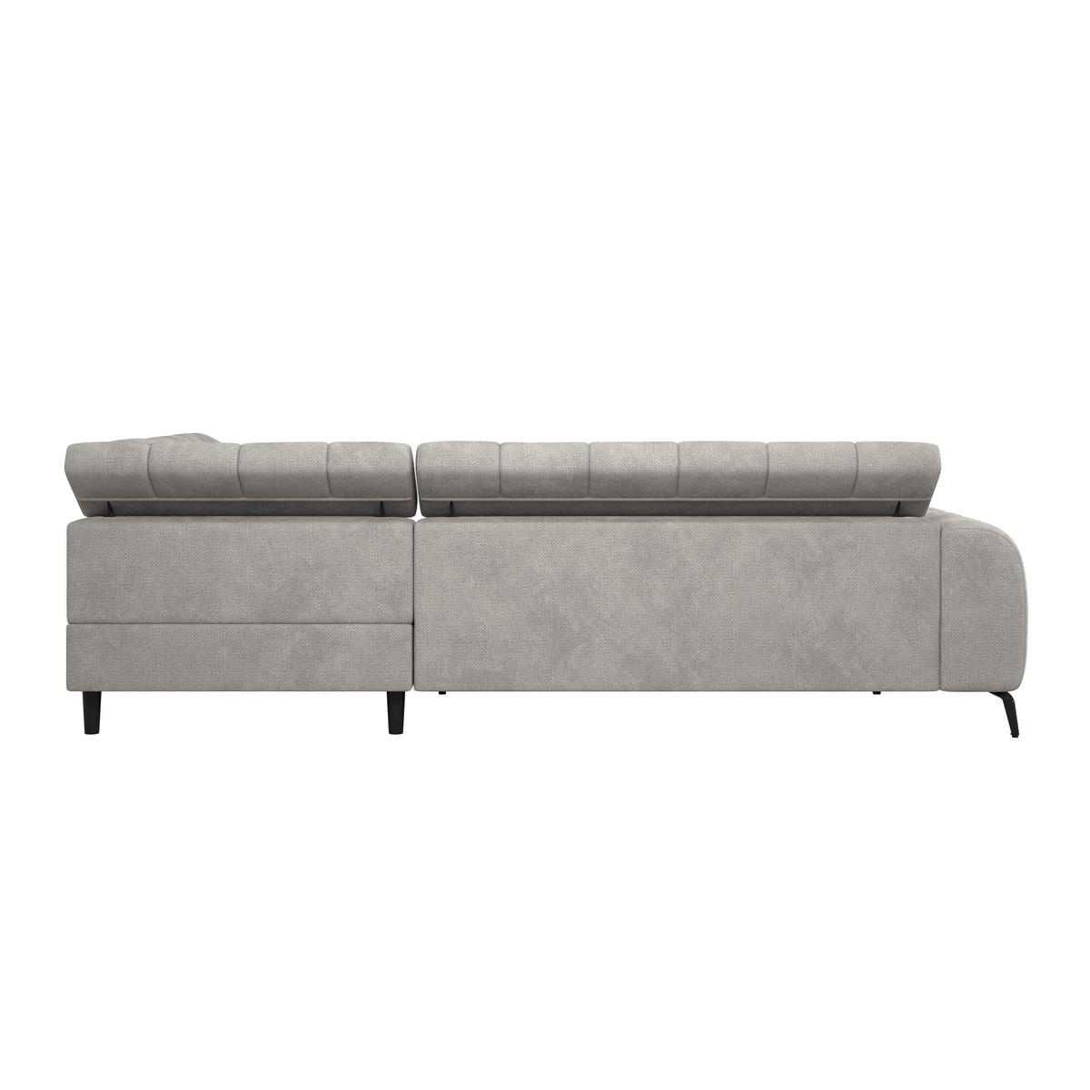 Kutna Garnitura Volf - svijetlo siva/crna, Trend, tekstil/metal (261/203cm) - Modern Living