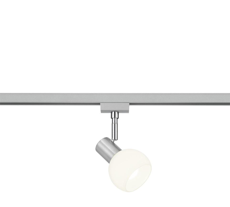 Schienensystem-Strahler Antibes max. 28 Watt - Weiß/Nickelfarben, Basics, Glas/Metall (9cm) - Trio Leuchten