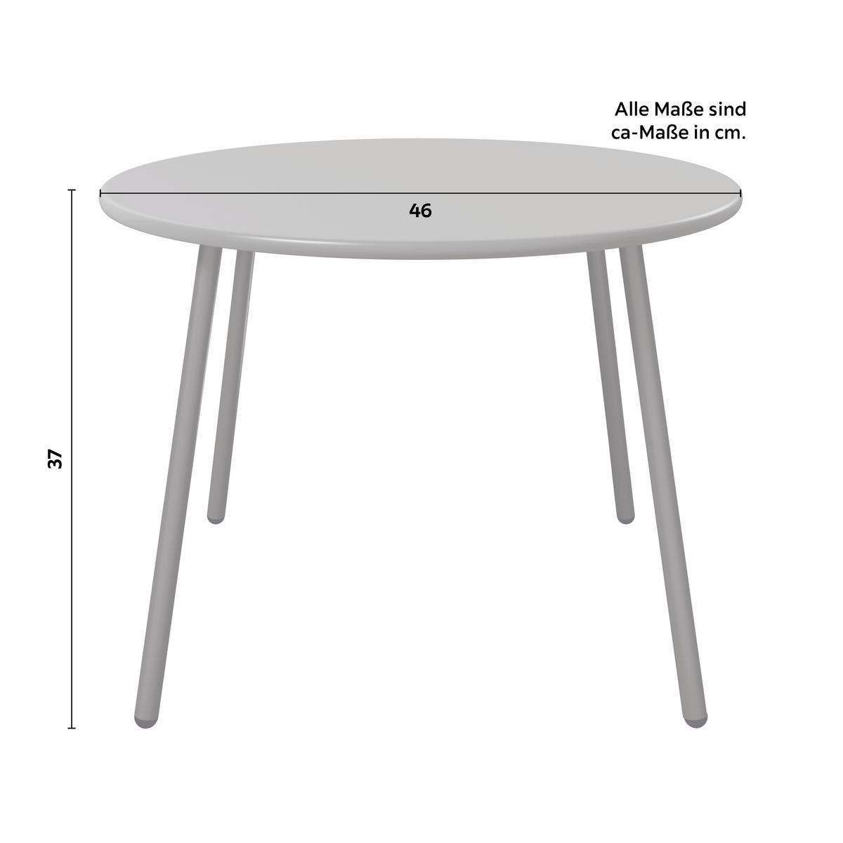 Gartenset Koni Hellgrau/Dunkelgrau, 5-teilig - Dunkelgrau/Hellgrau, Basics, Textil/Metall (70/114/75cm)
