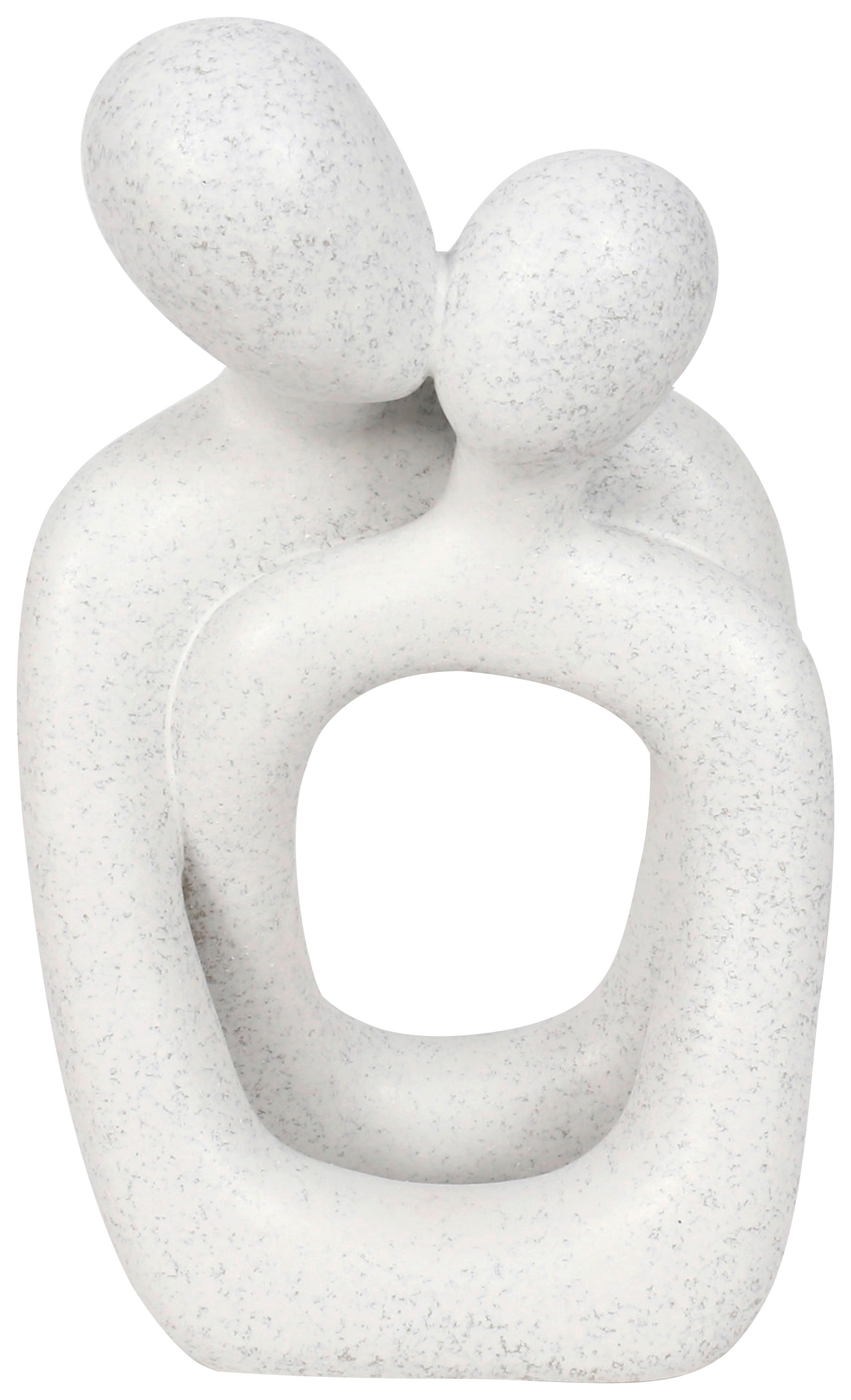 Skulptur Sandy White Weiss - Weiss, Romantik / Landhaus, Kunststoff (22/36/15cm) - Mömax