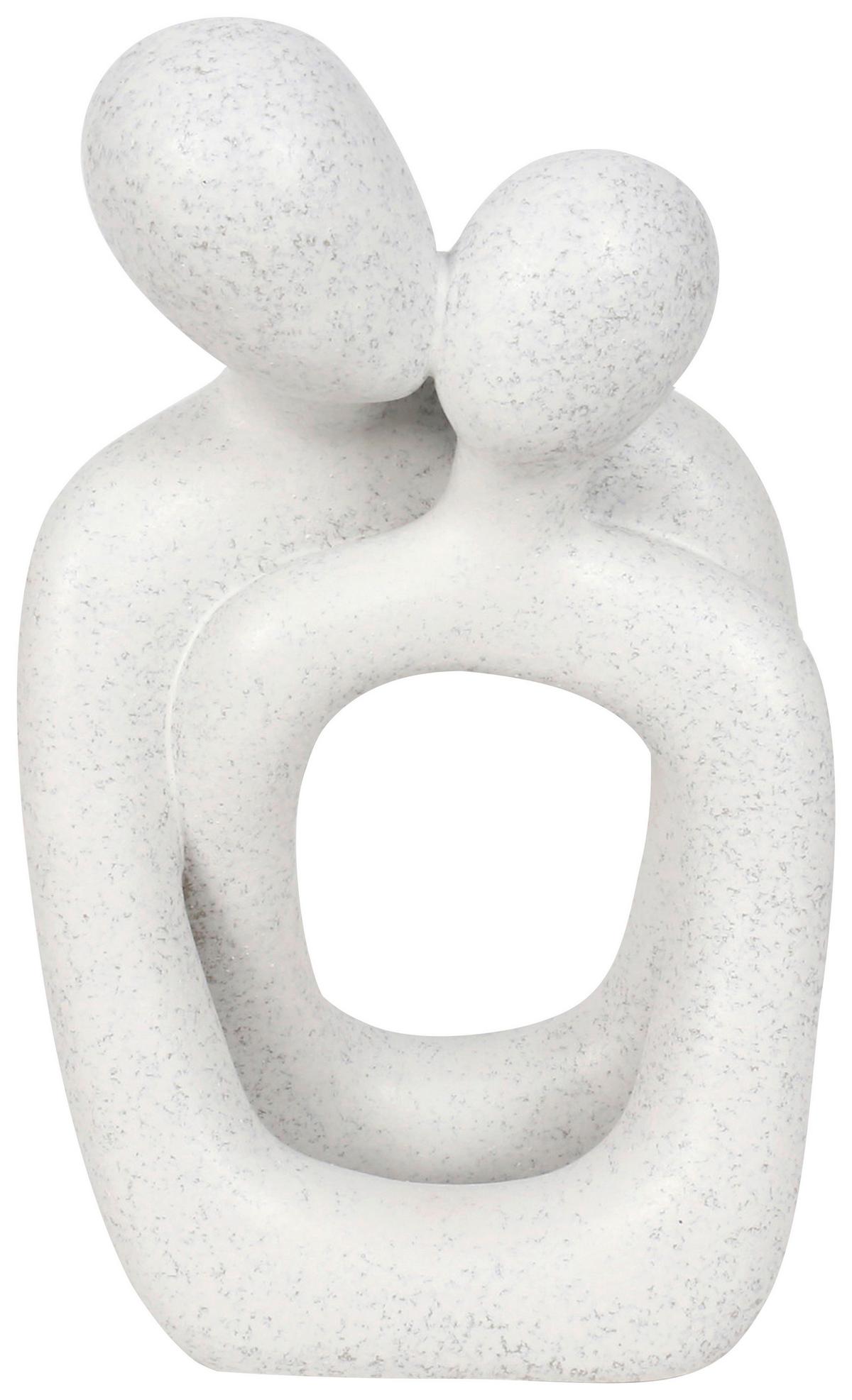 Skulptur Sandy White Weiss - Weiss, Romantik / Landhaus, Kunststoff (22/36/15cm) - Mömax