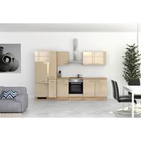 Kuhinjski Blok Z Aparati Nepal, Kašmir, Barva Hrasta - barve nerjavečega jekla/kašmir, Moderno, kovina/leseni material (300cm) - FlexWell
