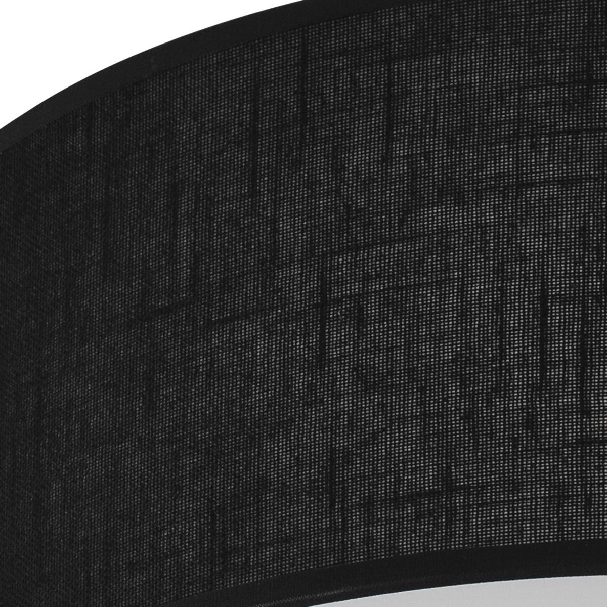 Deckenleuchte Estelle Schwarz max. 60 Watt - Schwarz Hochglanz, Basics, Textil (13/45/13cm)