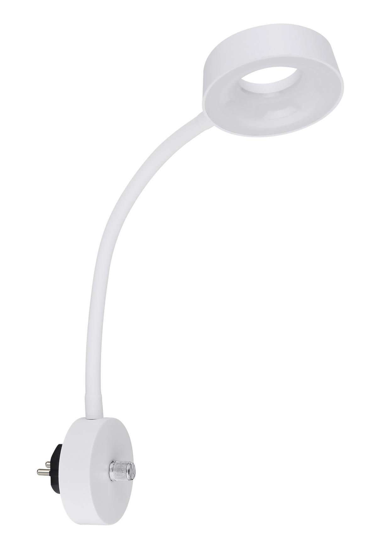 Led Svjetiljka Zidna 58397w Lehovo - bijela, Design, metal/plastika (15/45,5cm) - Globo