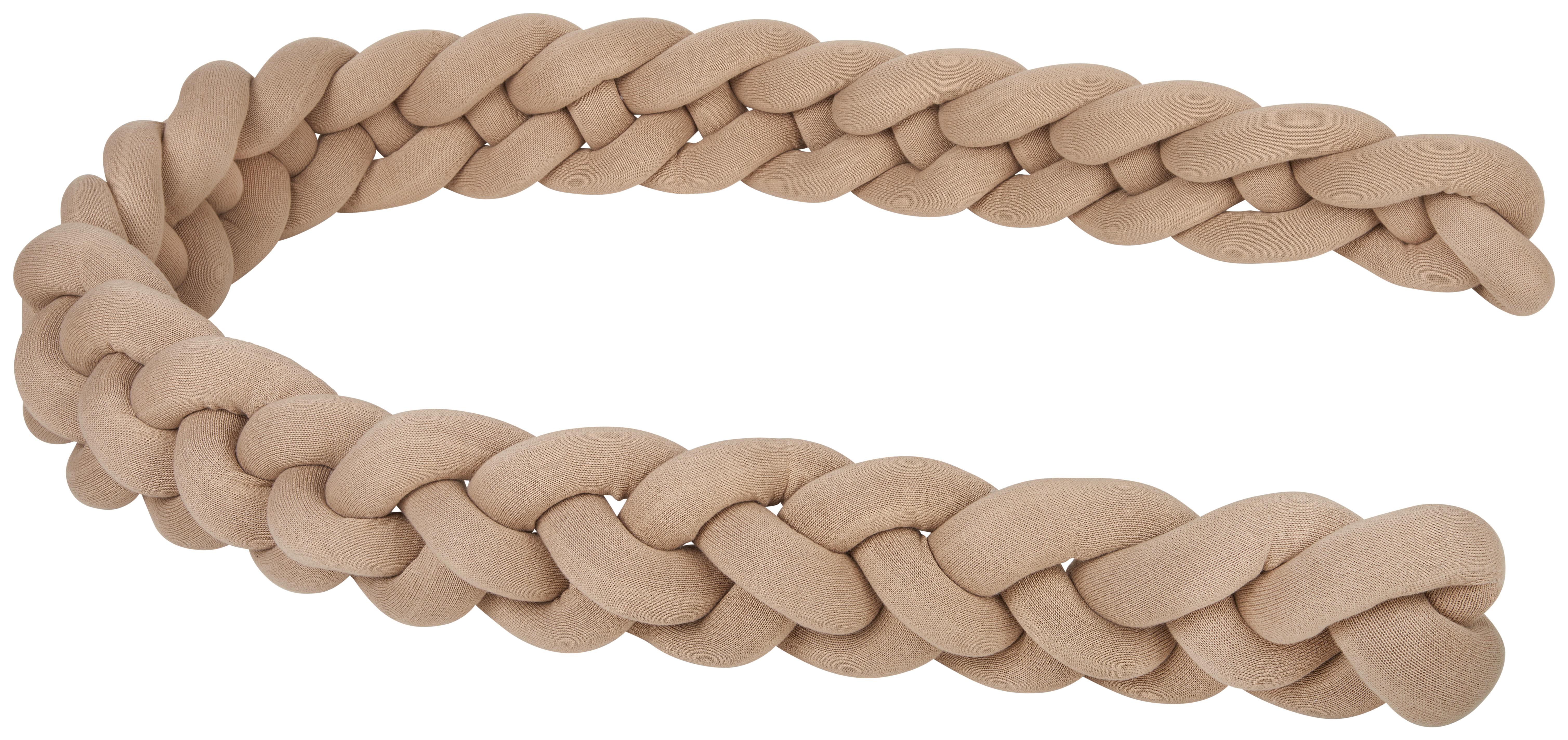 OCHRANIACZ DO ŁÓŻECZKA PLAIN KNIT COT RIM BUMPER - taupe, Design, tkanina (15/220cm) - Patinio