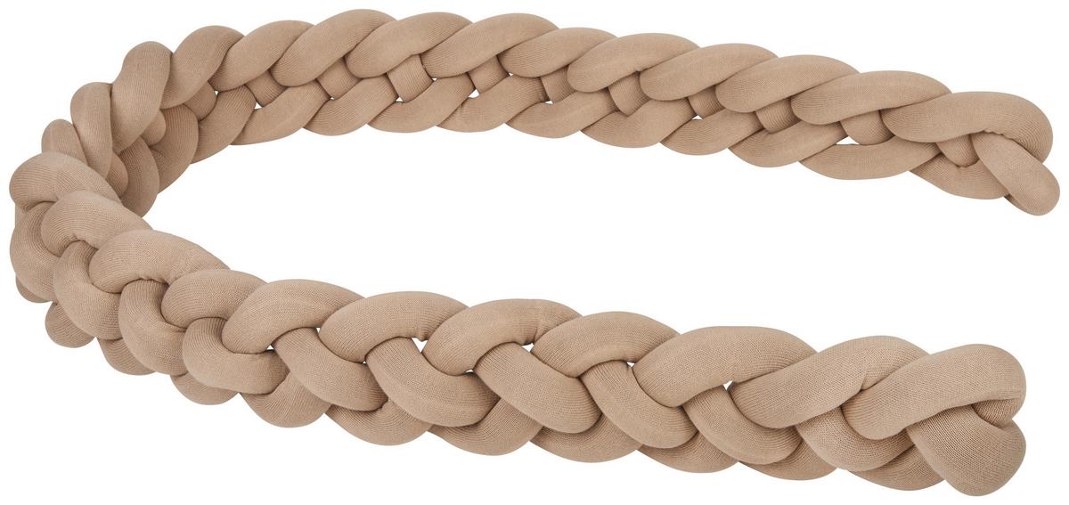 OCHRANIACZ DO ŁÓŻECZKA PLAIN KNIT COT RIM BUMPER - taupe, Design, tkanina (15/220cm) - Patinio