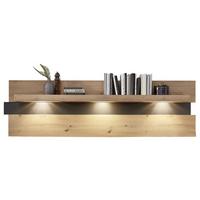 PANEL ŚCIENNY DETROIT - kolor grafitowy/dąb artisan, Trend, materiał drewnopochodny (197/58/26cm) - Carryhome