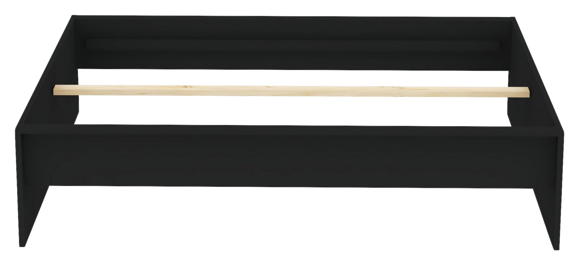 Bettrahmen Unit 160 in Anthrazit - Anthrazit, KONVENTIONELL, Holzwerkstoff (160/200cm) - Based