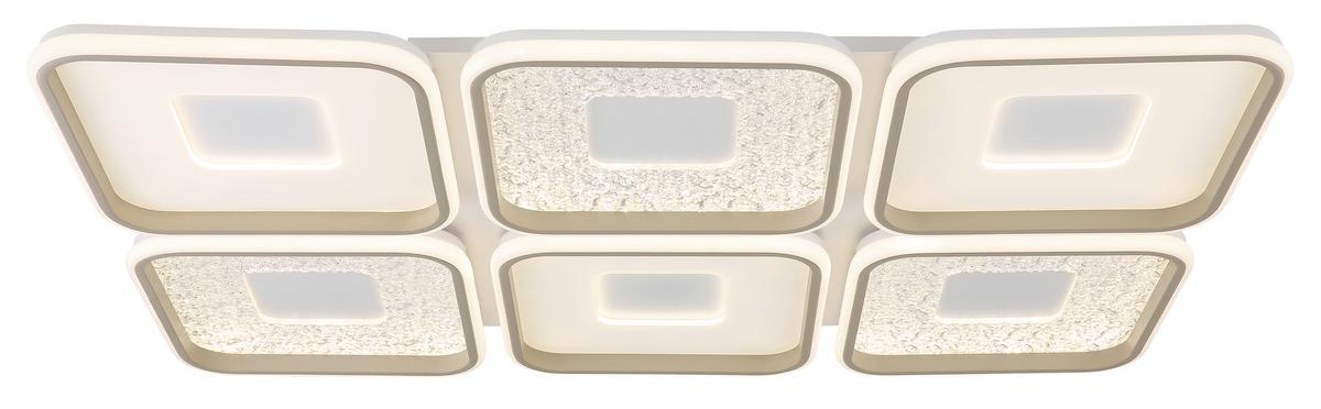 Led-deckenleuchte 48097-120 Mosaiko - Sandfarben/Klar, Design, Kunststoff/Metall (100,1/67/7,8cm) - Globo