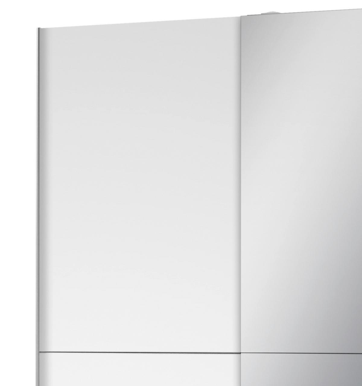 Ormar S Kliznim Vratima Slim - bijela/srebrne boje, Basics, staklo (125/195,5/38cm) - Modern Living