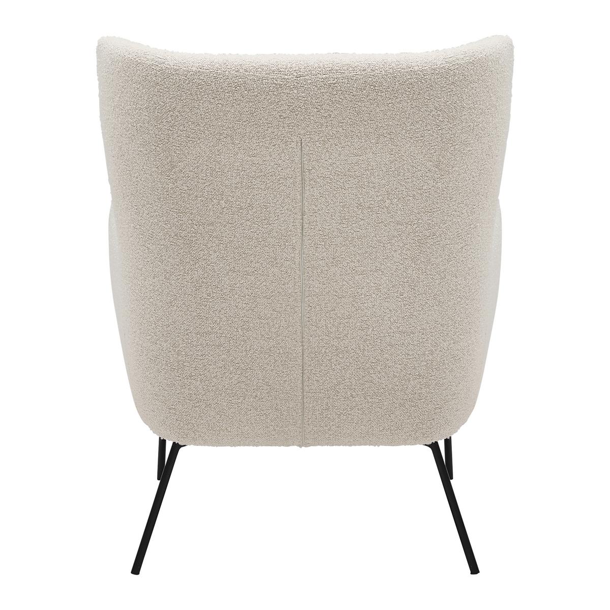 Fotelja Norbi - crna/krem, Natur, drvo/metal (84/95/75cm) - Mömax