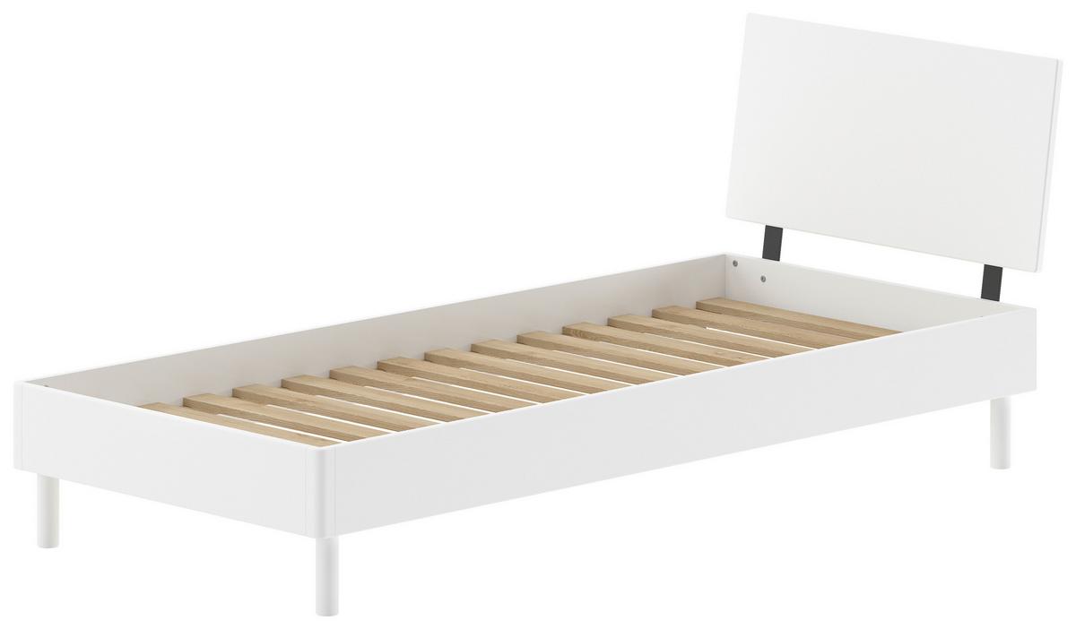 Bett FORREST Weiß ca. 90x200 cm Echtholz Buche - Naturfarben/Weiß, MODERN, Holz (90/200cm) - Vipack