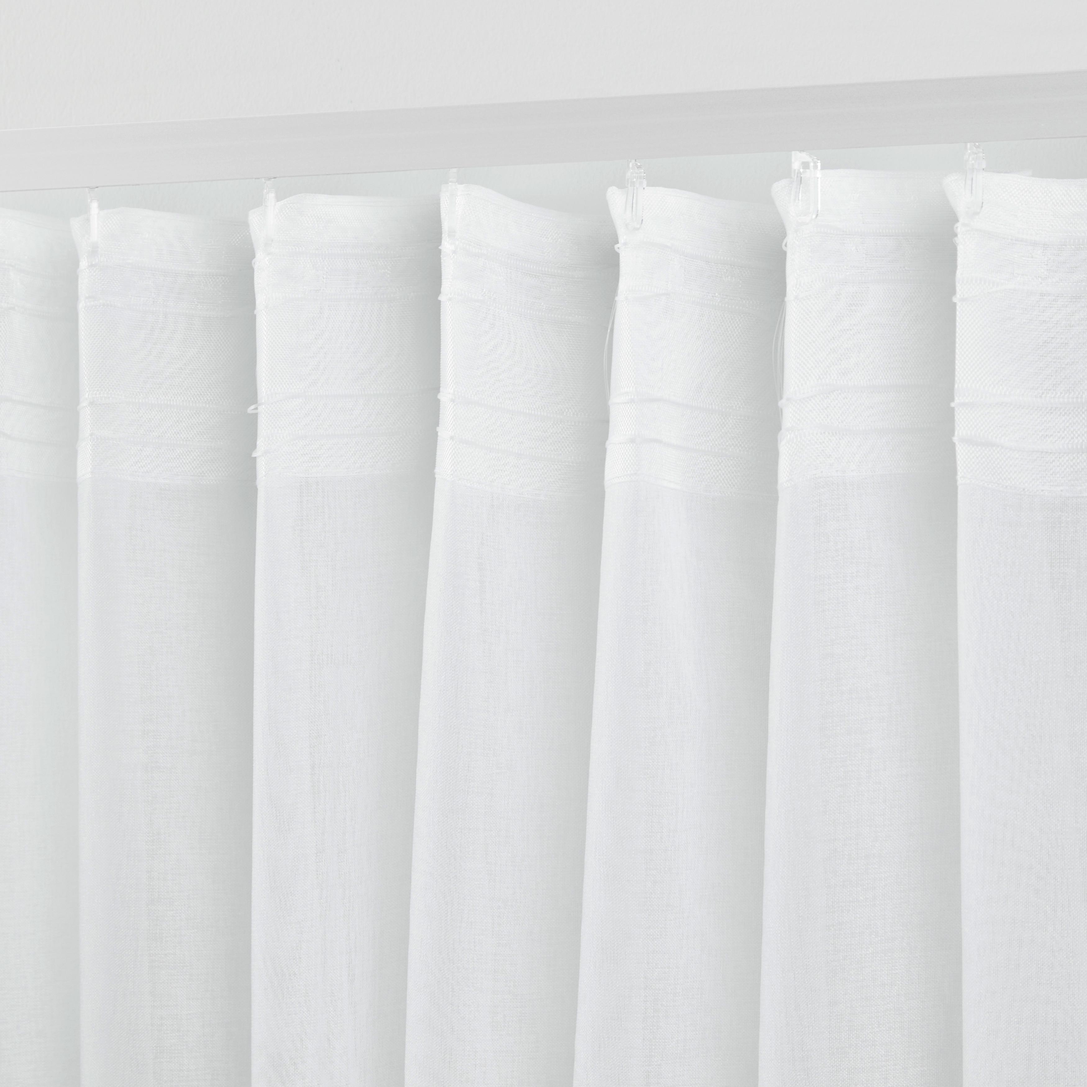 GARDINLÄNGD LIVIE - vit/ljusgrön, Basics, textil (135/245cm) - Mömax