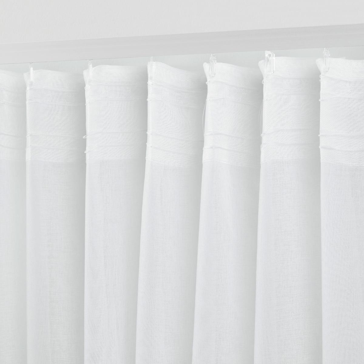 Fertigvorhang Livie in Weiß/Hellgrün - Weiß/Hellgrün, Basics, Textil (135/245cm) - Mömax