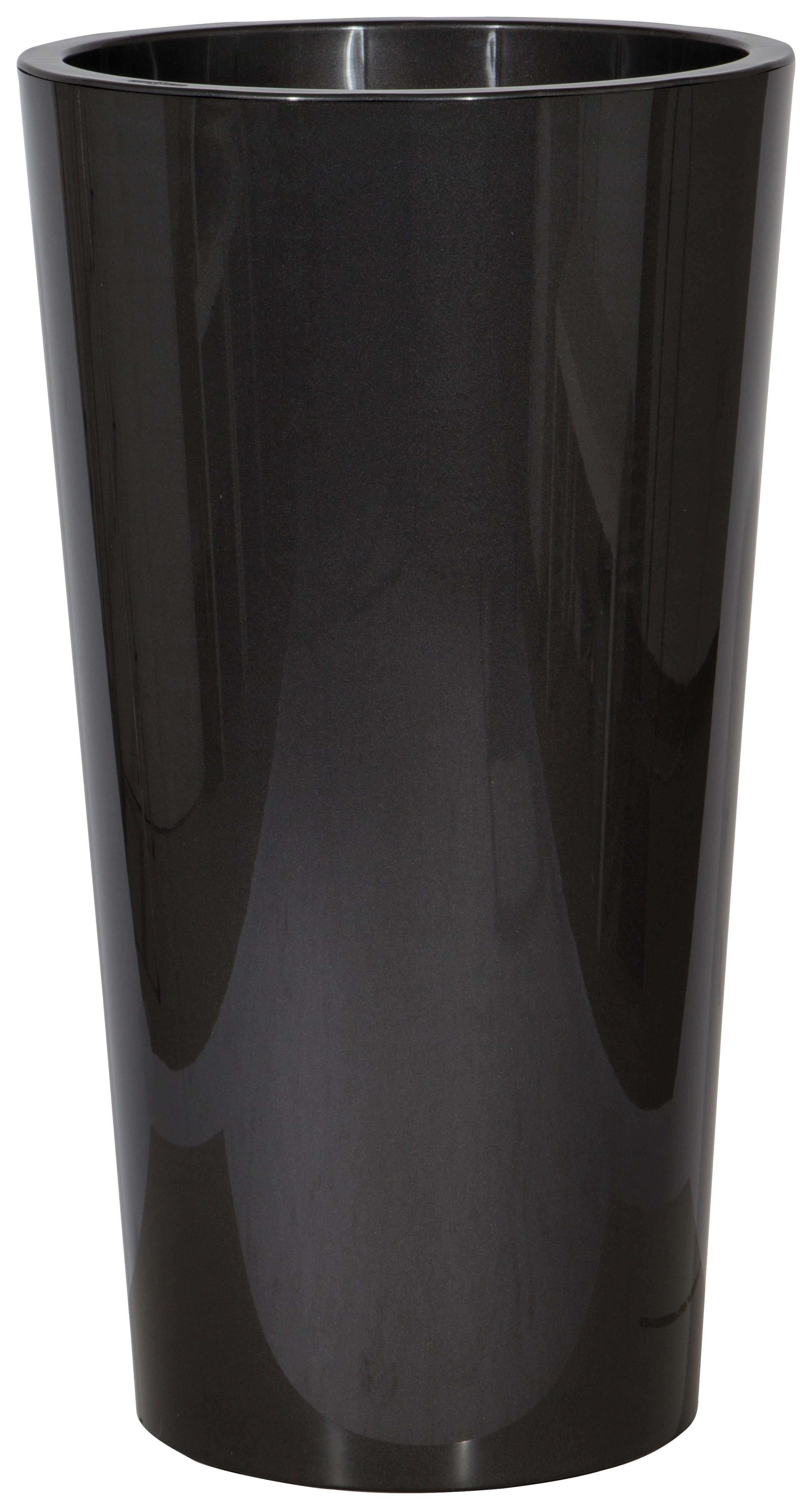 Pflanzentopf Anthrazit - Anthrazit, Basics, Kunststoff (33/61cm)