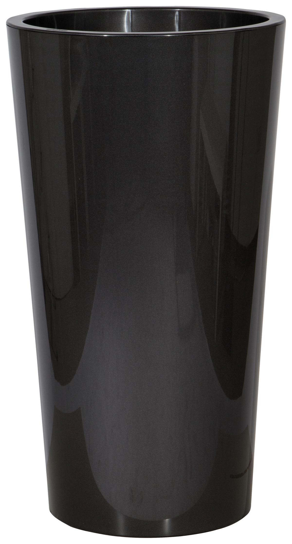 Pflanzentopf Anthrazit - Anthrazit, Basics, Kunststoff (33/61cm)