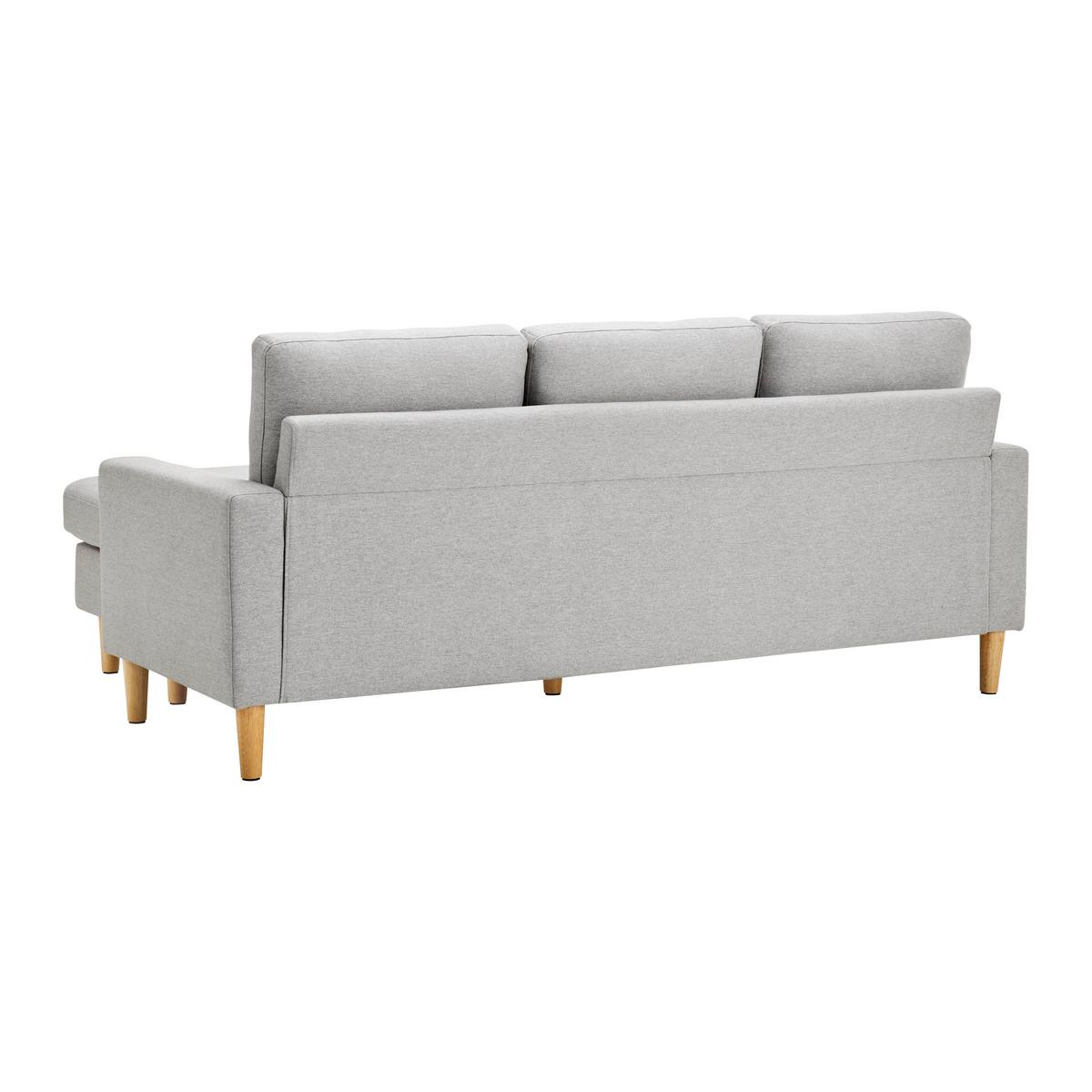 Sedežna Garnitura Noemie, S Taburejem - naravne barve/svetlo siva, Moderno, tekstil/les (198/86/78-135cm) - Bessagi Home
