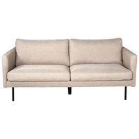 2-SITZER-SOFA ZOOM - Hellbraun/Beige, Design, Textil/Metall (180/78/80cm) - Livetastic