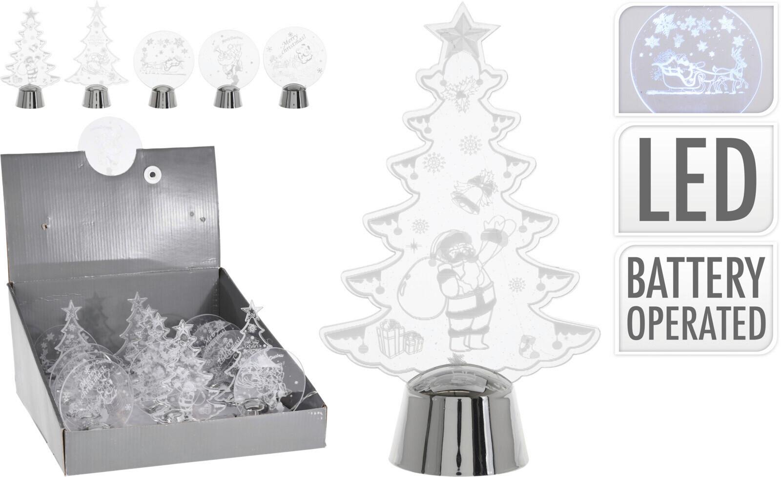 Led-díszlámpa Karácsonyi Formák - műanyag (10/5/15cm)