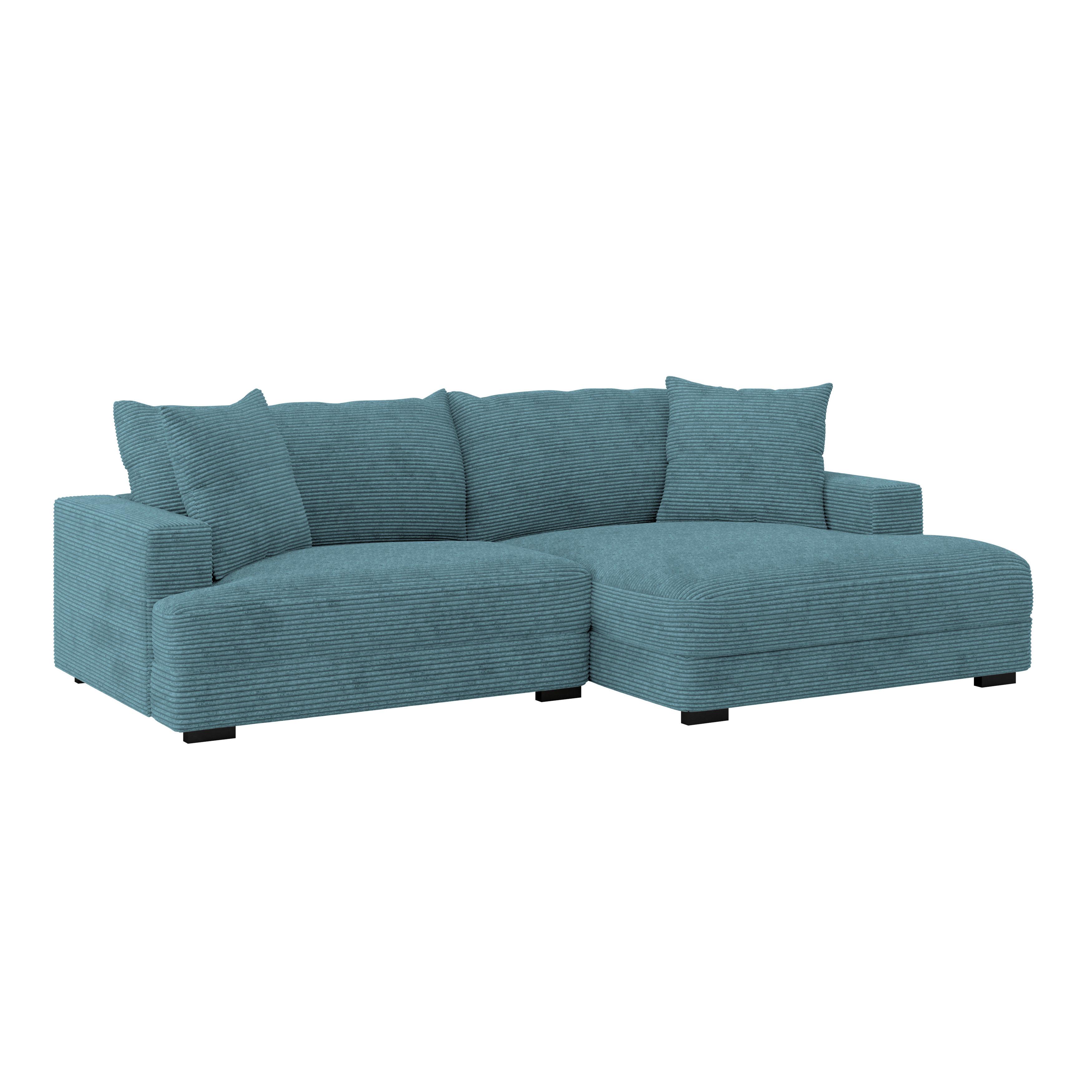 Coltar PELLE - turcoaz, Modern, textil (265/180cm)