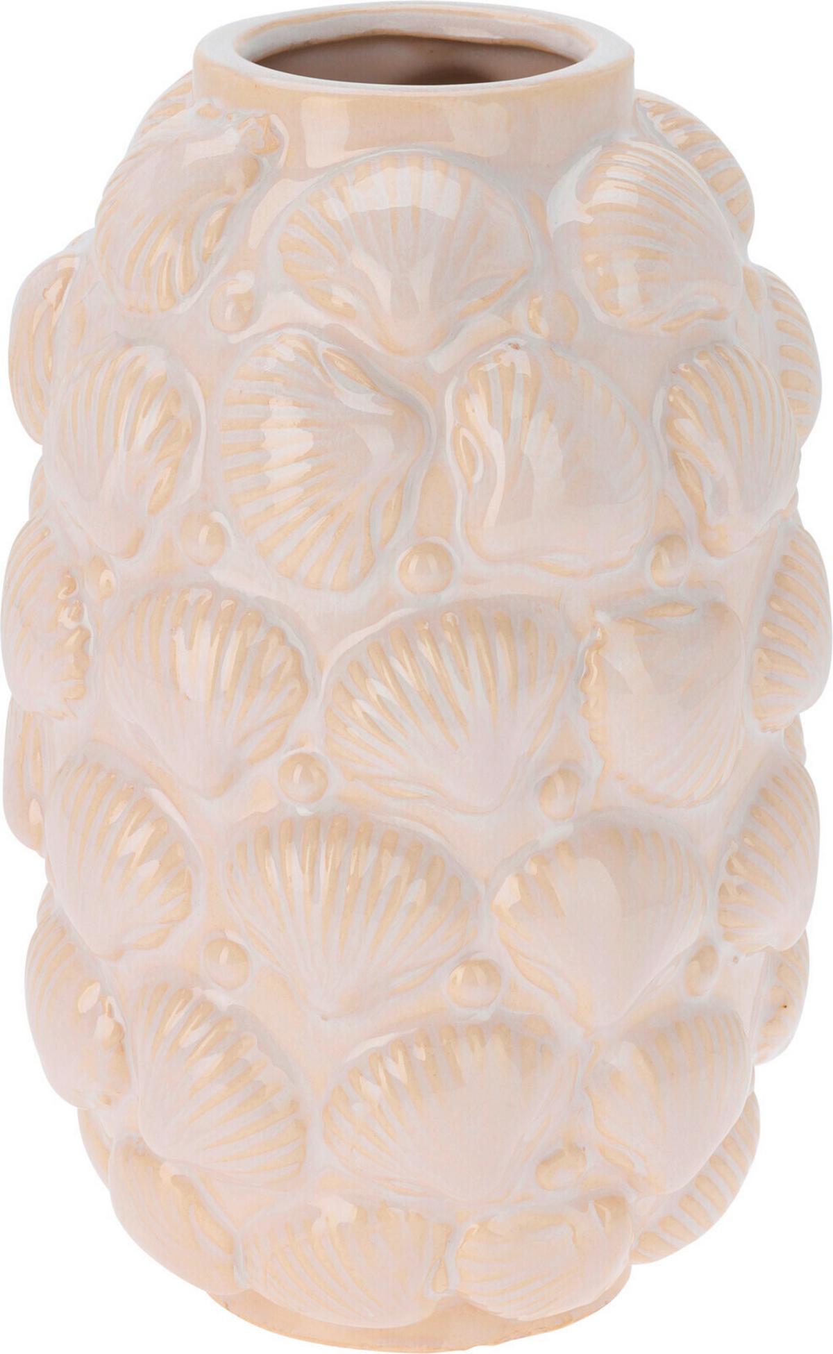 Váza Shells - fehér, kerámia (16/25,3cm)
