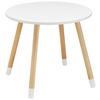 KINDERTAFEL LENI - Wit/Pijnboomkleuren, Modern, Hout (55,9/55,9/49,5cm) - Bessagi Kids