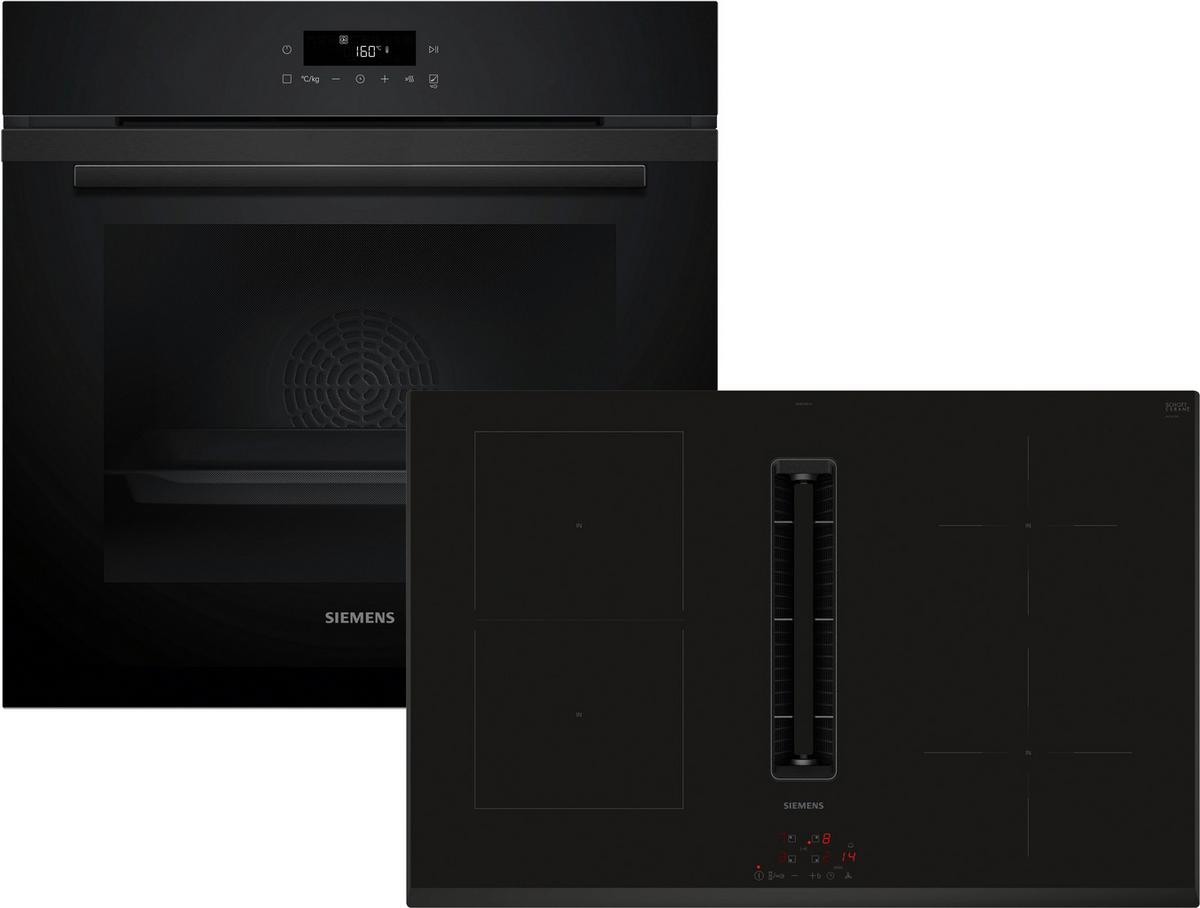 Backofenset PQ227EA51Z Schwarz - Schwarz, MODERN, Glas/Metall (80cm) - Siemens