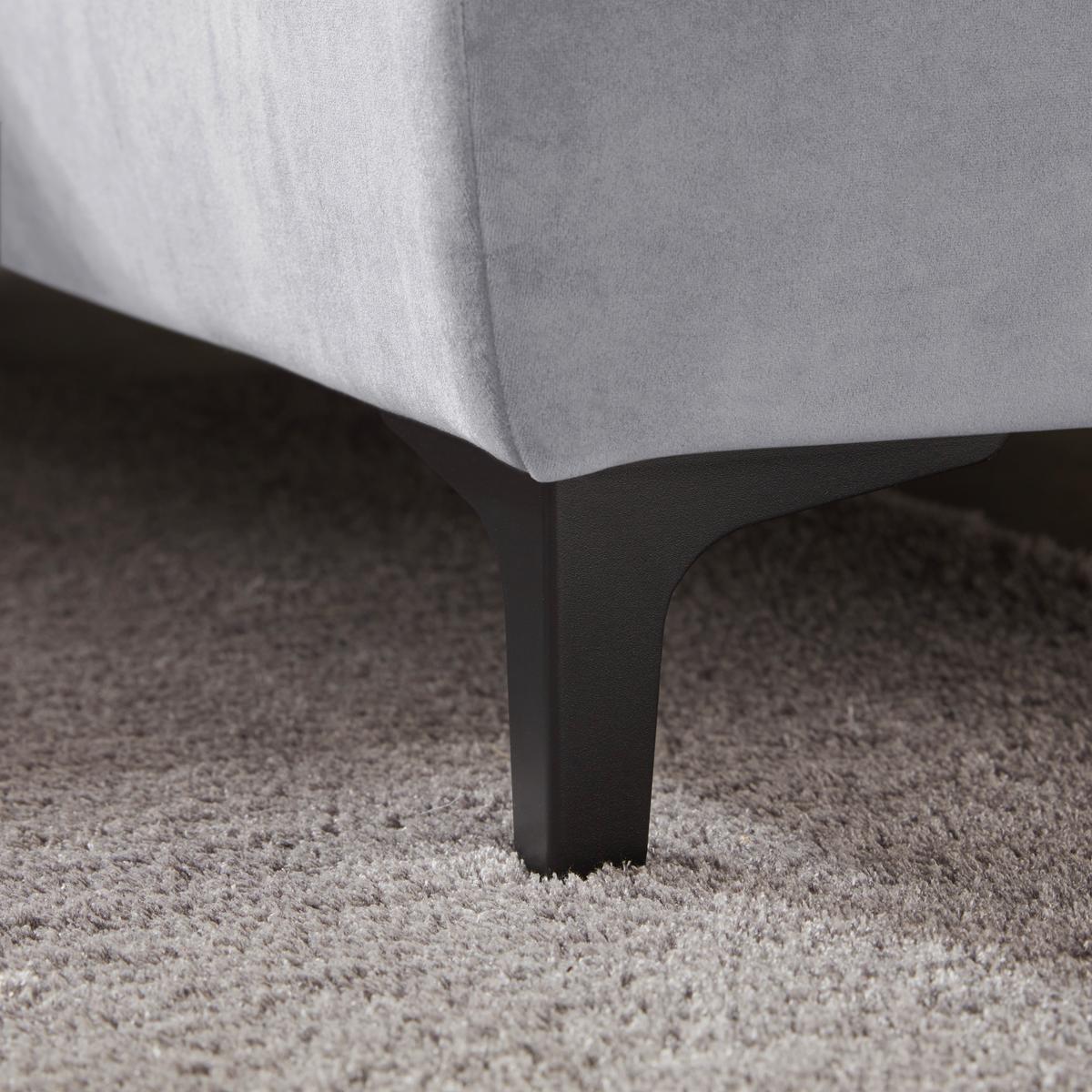Ecksofa Emma rechts Grauweiß - Grauweiß/Schwarz, MODERN, Textil (301/47/210cm) - Premium Living