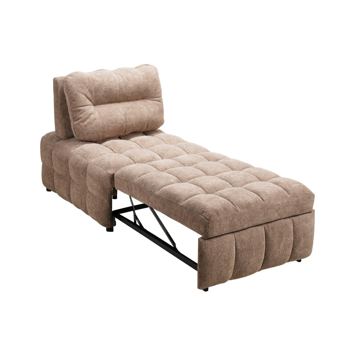 Schlafsessel Liara Webstoff Mokka - Schwarz/Mokka, MODERN, Holz/Textil (88/87/110cm) - Bessagi Home