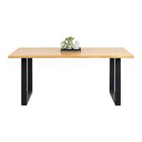 Esstisch Boston Schwarz/Eiche Artisan - Schwarz/Eiche Artisan, MODERN, Holz/Metall (180/90/76cm) - Mömax