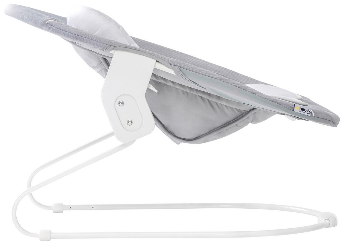 LEŻACZEK ALPHA BOUNCER STRETCH GREY - biały/szary, Konventionell, tkanina (66/49/45cm) - Hauck