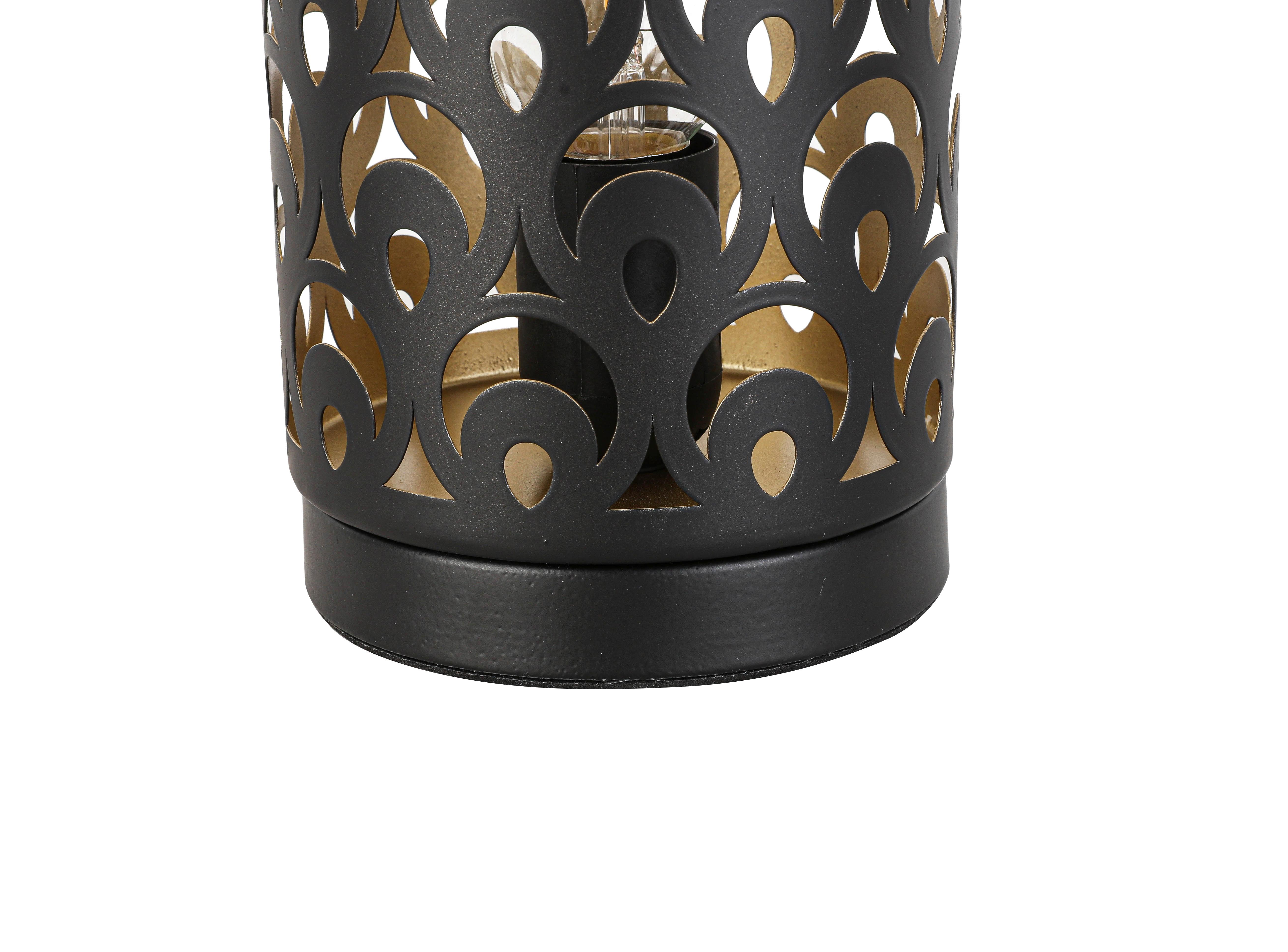 Tischleuchte Gumi max. 40 Watt - Goldfarben/Schwarz, Modern, Metall (12/22cm) - Modern Living