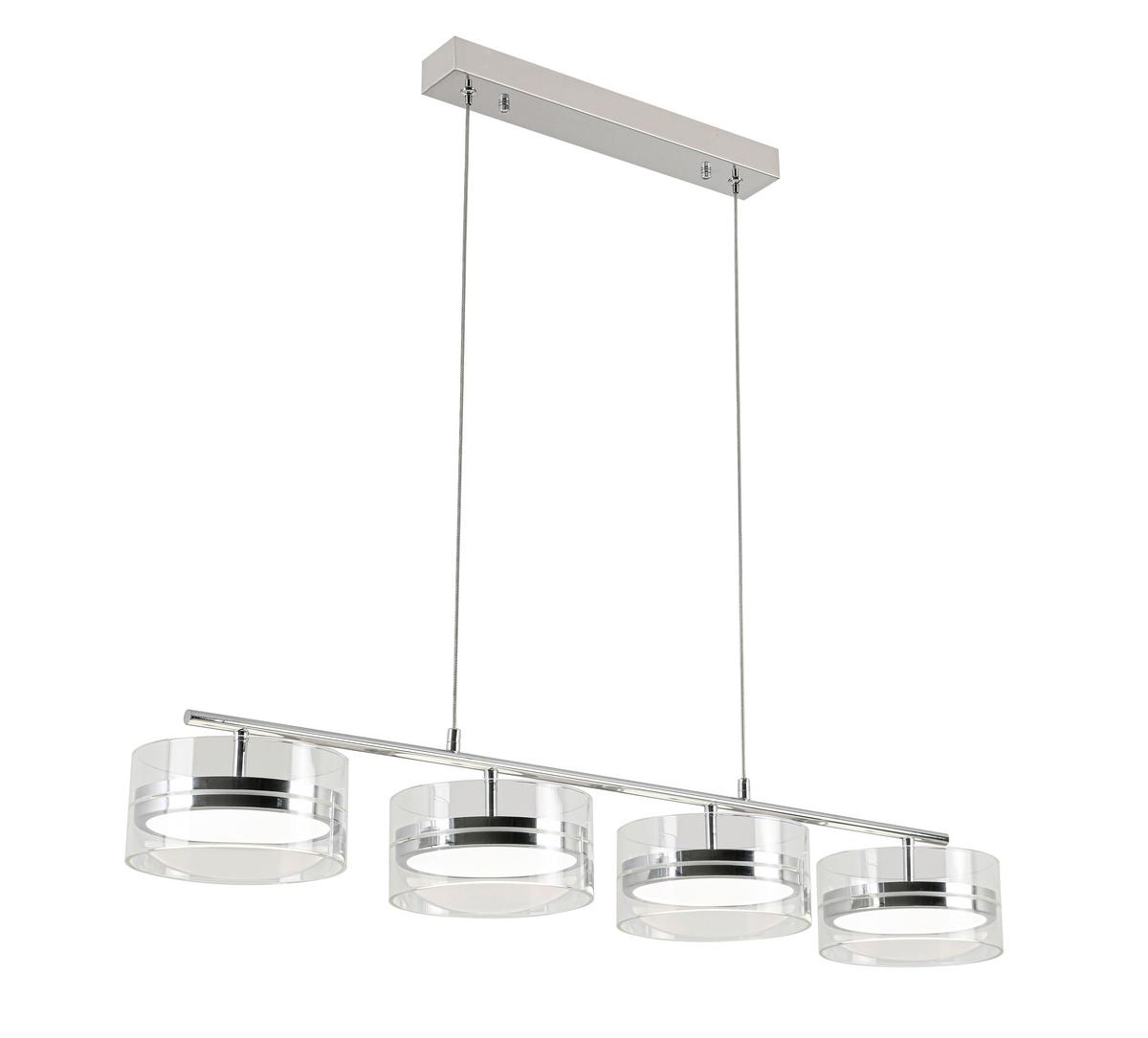 LAMPA WISZĄCA LED LUCA *SBN*SH* - kolor chromowy, Design, tworzywo sztuczne/metal (93/18/120cm) - Novel