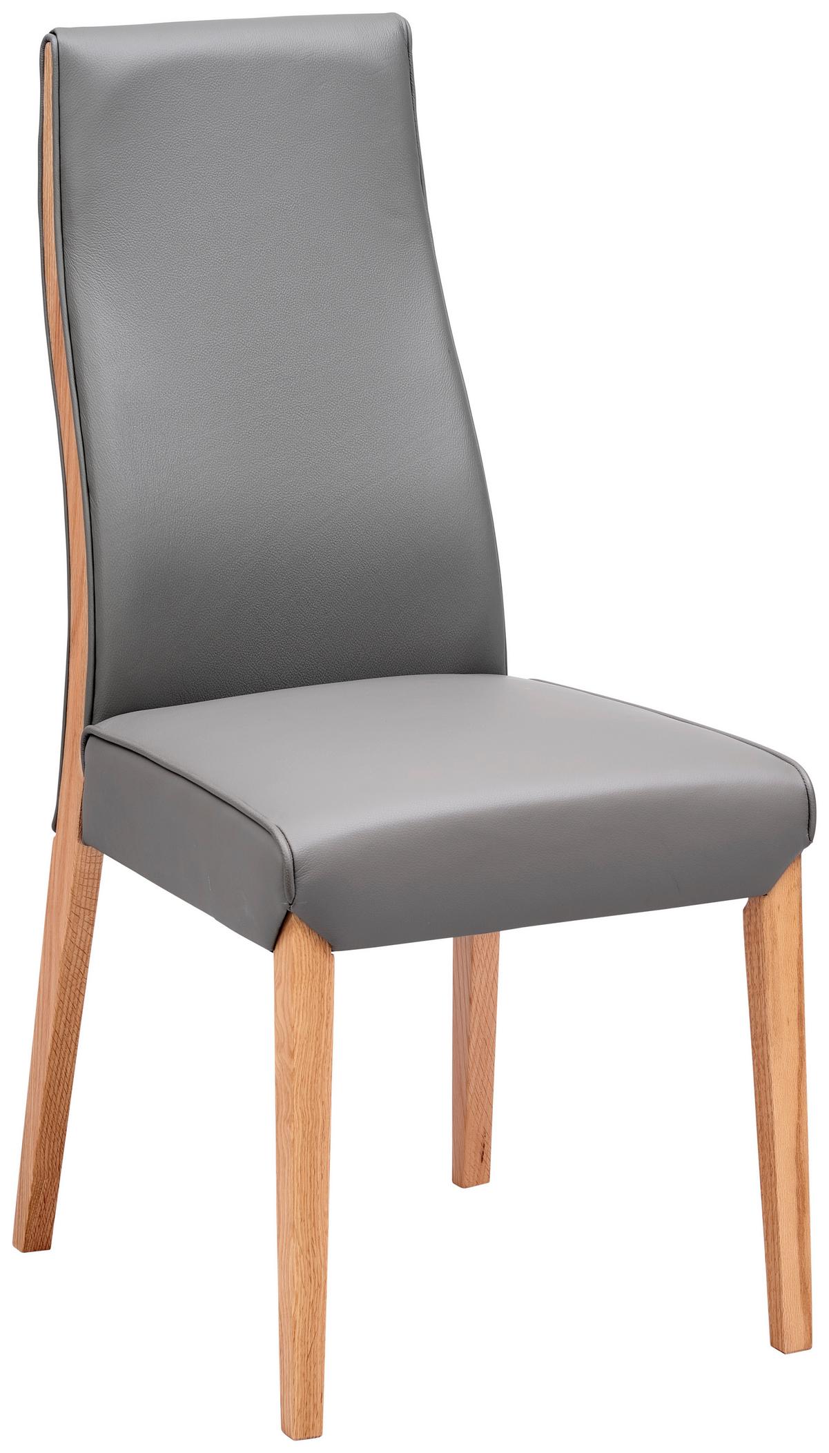 KRZESŁO ALBERTO - Konventionell, skóra/drewno (47/104/61cm) - Livetastic