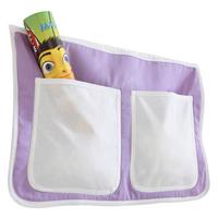Betttasche "Stofftasche", lila/weiß - Lila/Weiß, KONVENTIONELL, Textil (56/32/2cm) - MID.YOU